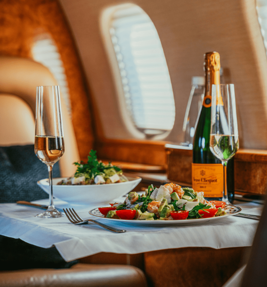 meal on a plane